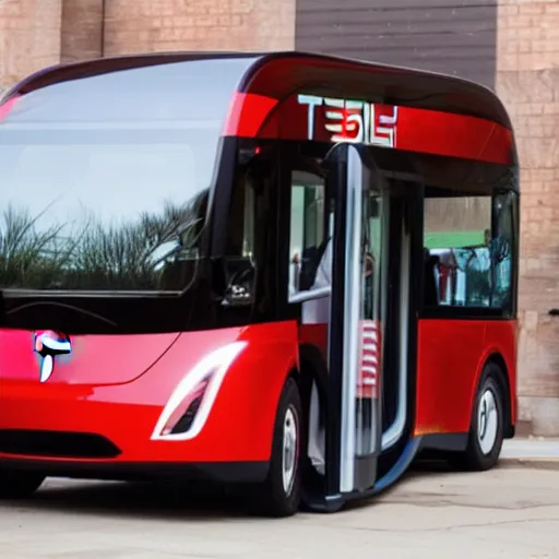 Image similar to tesla bus