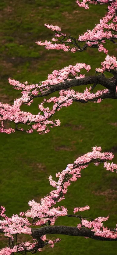 Prompt: “ a aerial photo of tyrannosaurus at a sakura tree, side shot, by shunji dodo, 8 k resolution, high quality ”