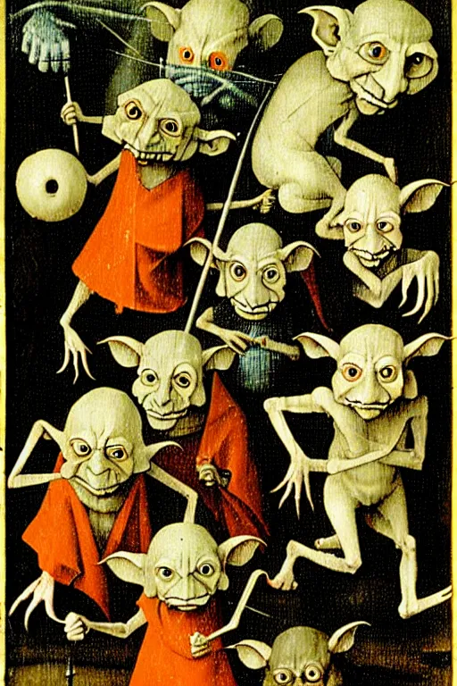 Image similar to hieronymus bosch goblins