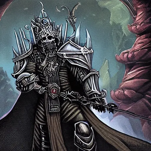 Prompt: the lich king as a chad