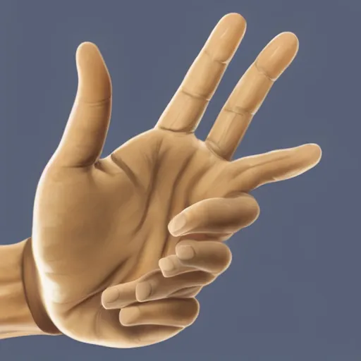 Prompt: A realistic human hand