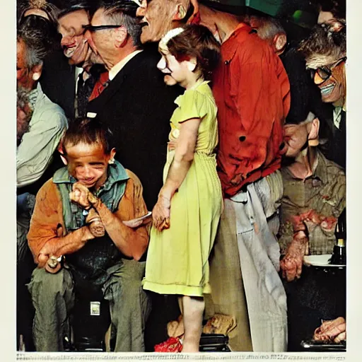 Image similar to the absurdity of yesterday by norman rockwell