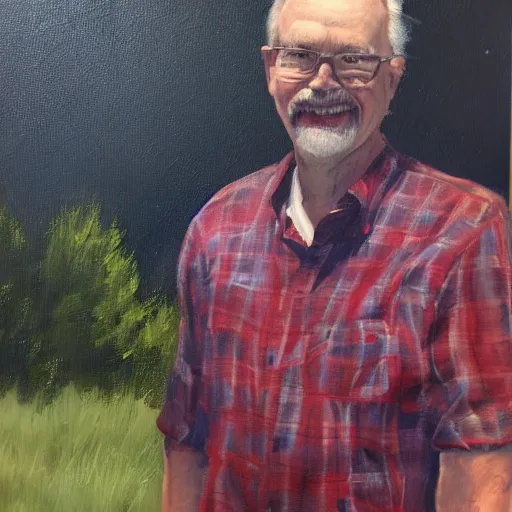 Prompt: painting of jim allsup