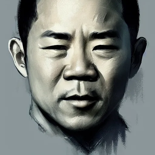 Image similar to “ portrait of jet li by greg rutkowski, young, attractive, highly detailed portrait, scifi, digital painting, artstation, concept art, smooth, sharp foccus ilustration, artstation hq ”