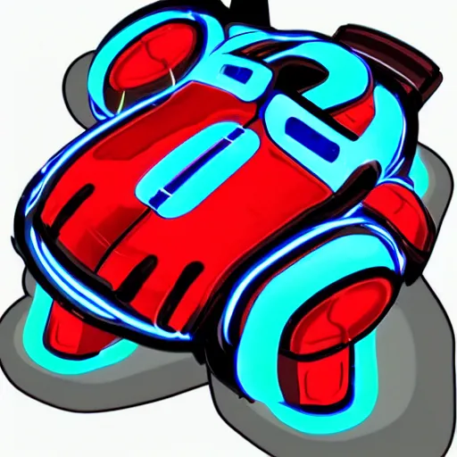 Prompt: tron style slug race