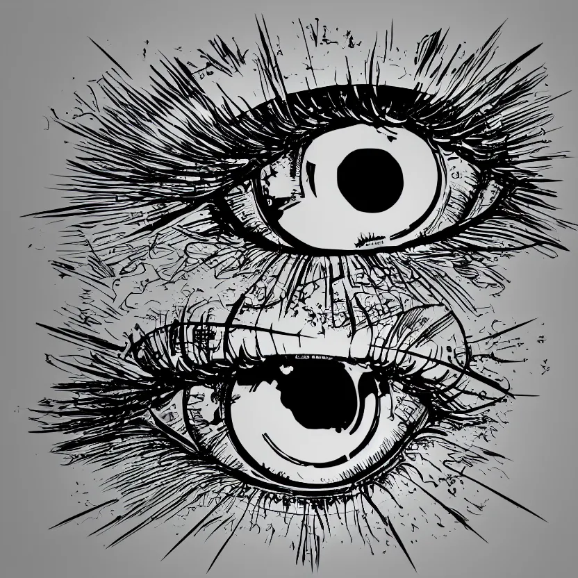 Prompt: cybernetic eye, drawn business logo