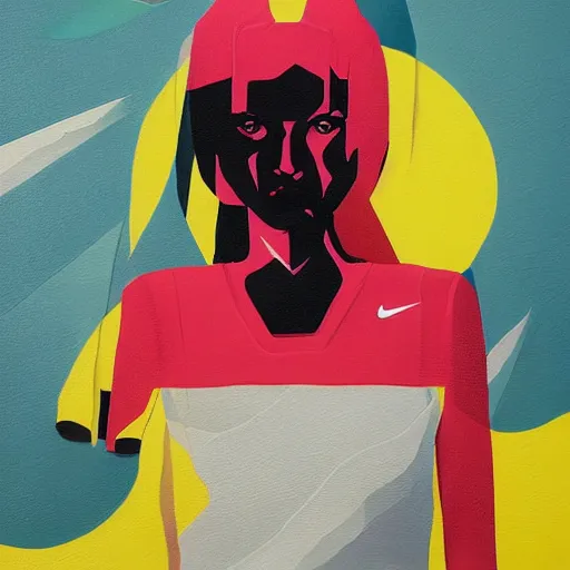 Image similar to Nike x Alyx x Star Trek Painting by Sachin Teng, asymmetrical, Organic Painting , Matte Painting, geometric shapes, hard edges, graffiti, street art,:2 by Sachin Teng:4