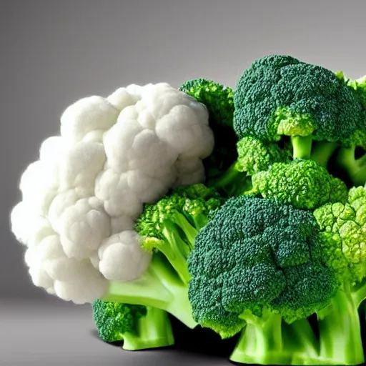 Image similar to the fusion between a broccoli and a sheep, broccoli sheep, sheep that looks like broccoli