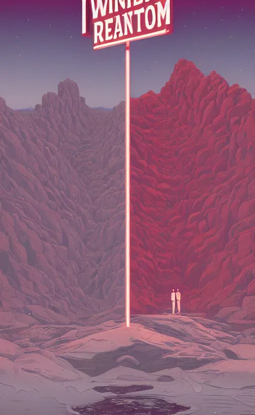 Prompt: Twin Peaks movie poster artwork by Tomer Hanuka and Michael Whelan, Rendering of the Red Room dreamscape full of details, by Makoto Shinkai and thomas kinkade, Matte painting, trending on artstation and unreal engine