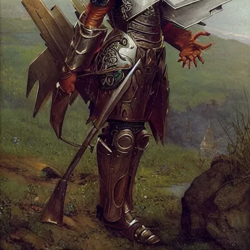 Image similar to armor, fantasy, sophie anderson