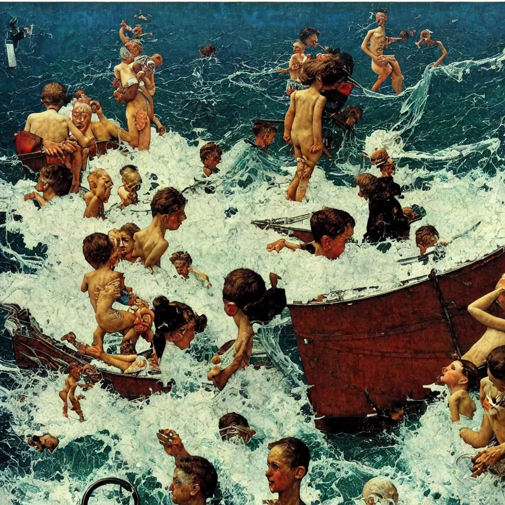 Image similar to the oceans of time will grind us all to dust, surreal, oil on canvas, by norman rockwell