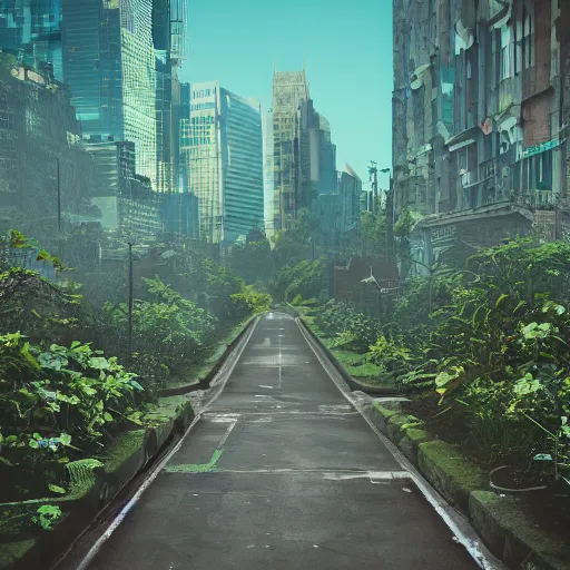 Image similar to overgrown city