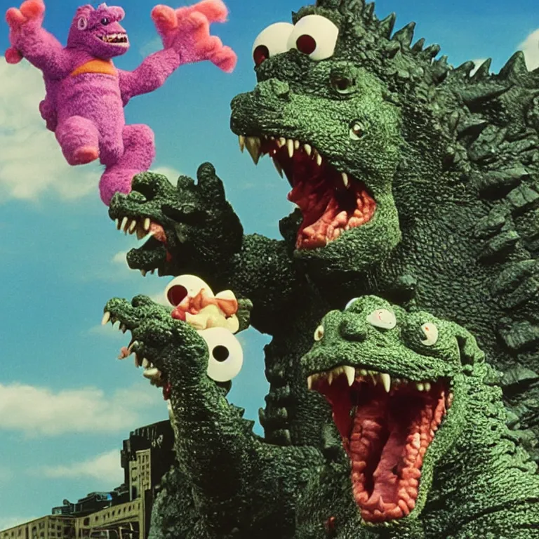 Image similar to Godzilla, Barney & Friends (1992)