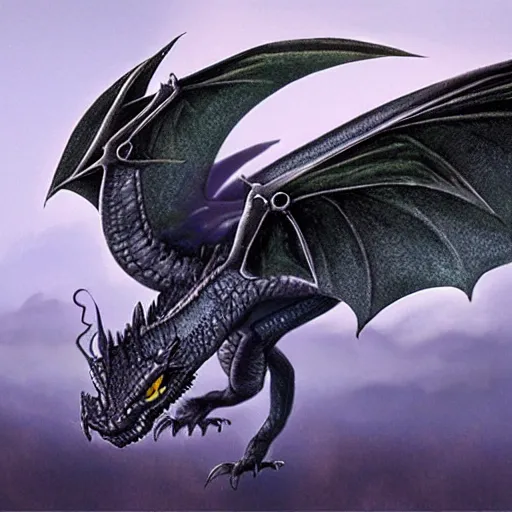 Prompt: realistic flying dragon