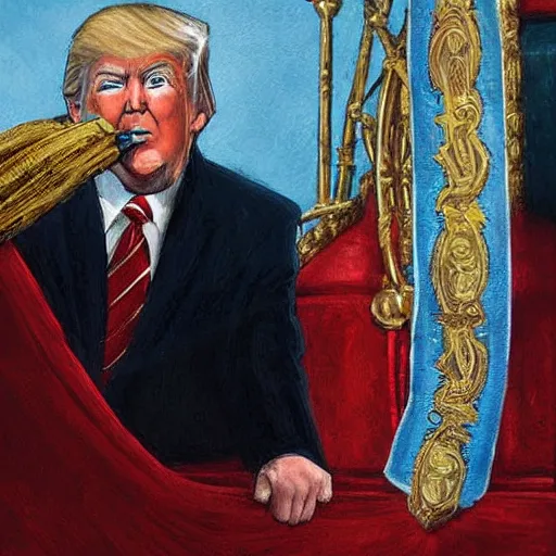 Prompt: trump as a king, painting, royal, award winning