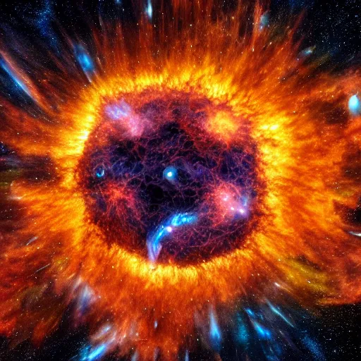 Image similar to exploding supernova, insanely detailed, 4 k, awe - inspiring