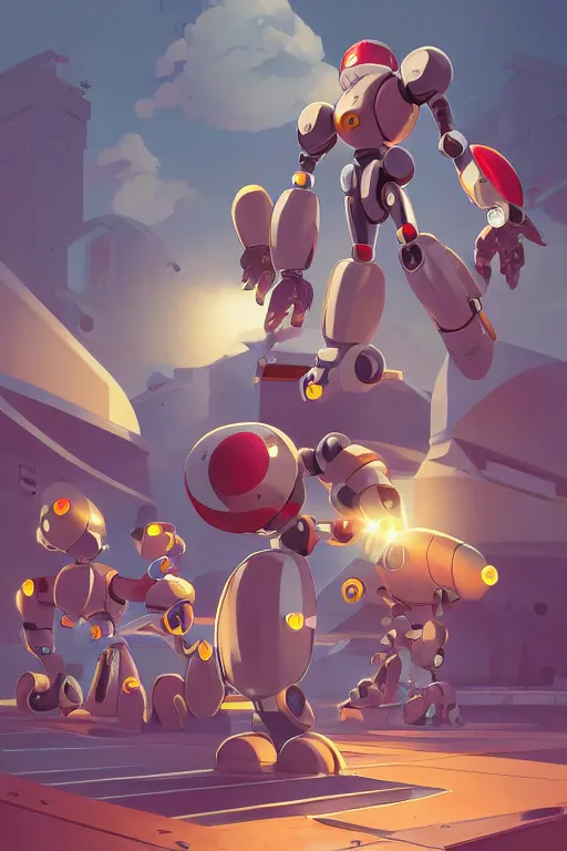 Image similar to metabots medabots medarotto medarot robot minimalist comics, behance hd by jesper ejsing, by rhads, makoto shinkai and lois van baarle, ilya kuvshinov, rossdraws global illumination ray tracing hdr radiating a glowing aura