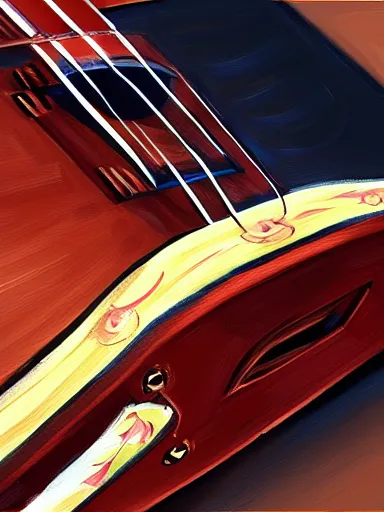 Image similar to highly detailed painting of an ukulele, digital painting, artstation, realistic