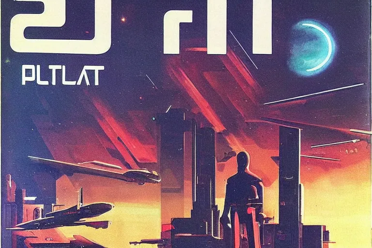 Prompt: 1979 OMNI Magazine Cover of frat Plato. in cyberpunk style by Vincent Di Fate