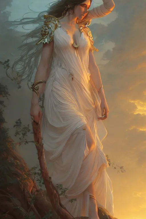 Image similar to goddess of the spring twilight, highly detailed, digital painting, artstation, concept art, smooth, sharp focus, illustration, unreal engine 5, 8 k, art by artgerm and greg rutkowski and edgar maxence