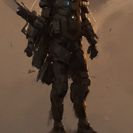 Image similar to concept art by greg rutkowski, a futuristic soldier, roughly from the 2 5 th century, wearing a futuristic tactical gear, elegant, baroque and renaissance look, artstation hq.