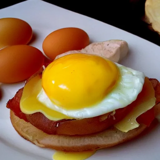 Prompt: eggs benedict cumberbatch, benedict cumberbatch's face on a fried egg