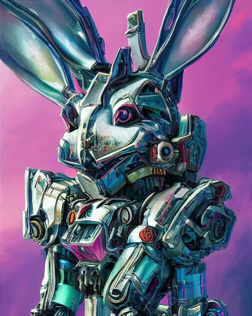 Prompt: mecha rabbit in wonderland, highly detailed, concept art, scifi, bizarre, abstract, colorful, forest, sharp focus, trending on artstation, intricate, atmosphere, art by roman makarenko, dzung phung dinh