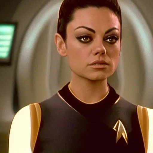 Image similar to A still of Mila Kunis as Seven of Nine in Star Trek Voyager (1995)