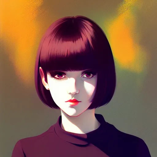 Image similar to A portrait by Ilya Kuvshinov