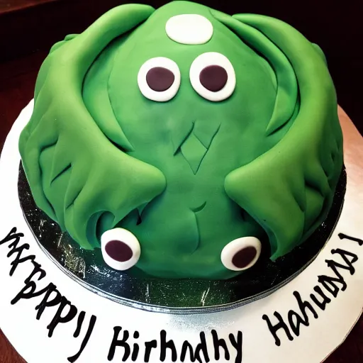 Image similar to Cthulhu shaped birthday cake