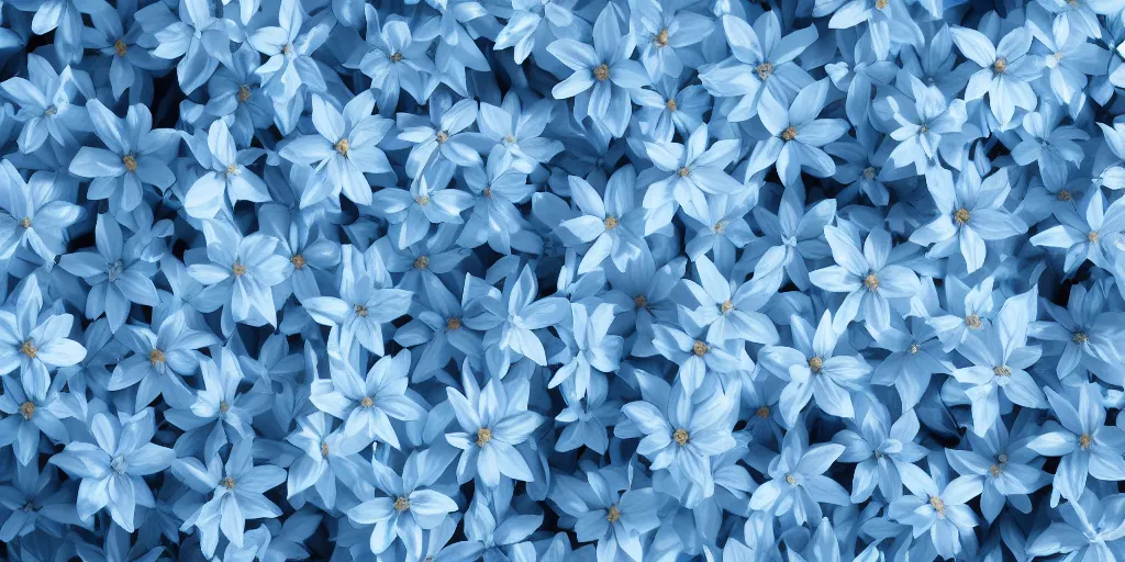 Image similar to minimalistic wallpaper of light blue flowers with white background, matte painting