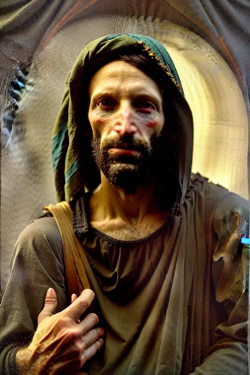 Image similar to photograph imax and solomon joseph solomon and richard schmid and jeremy lipking victorian loose genre loose painting full length portrait painting of jesus