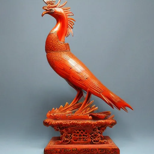 Image similar to phoenix statue made in tang dynasty