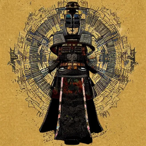 Prompt: galactic ancient fallen samurai, realism