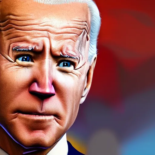 Image similar to joe biden on meth as seen in award winning animated pixar movie 4k octane render