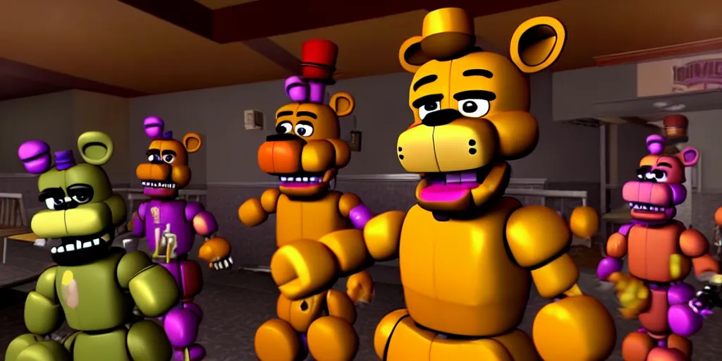 Image similar to 2 0 1 5 fnaf five nights at freddy's fast food restaurant, gameplay screenshot