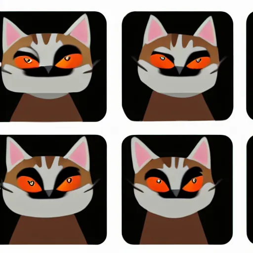 cat game character animation frames, Stable Diffusion