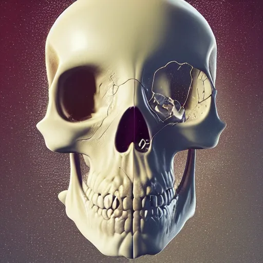 Image similar to portrait_of_a_melting_skull._intricate_abstract._intricate_artwork._by_Tooth_Wu_wlop_beeple_dan_mumford._octane_render_trending_on_artstat