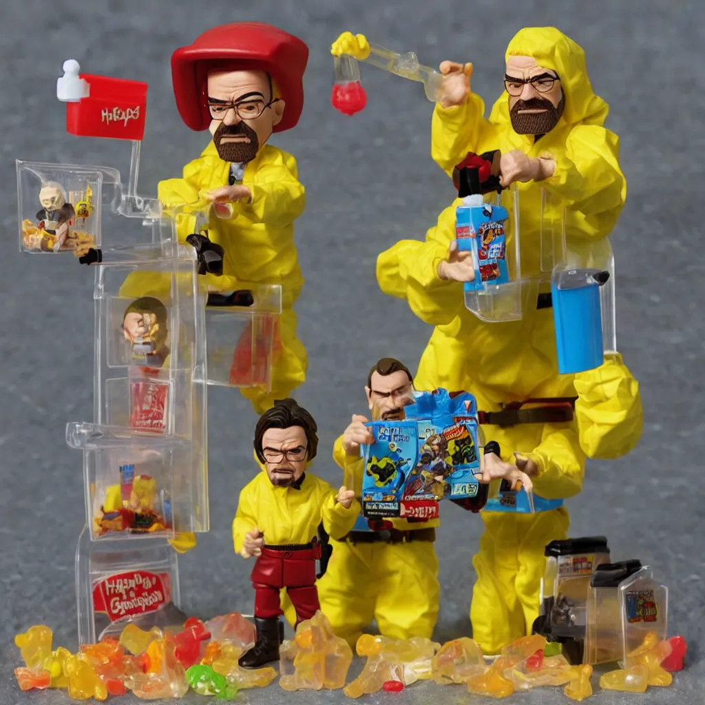 Image similar to breaking bad action figure, small figure, happy meal toy, photo