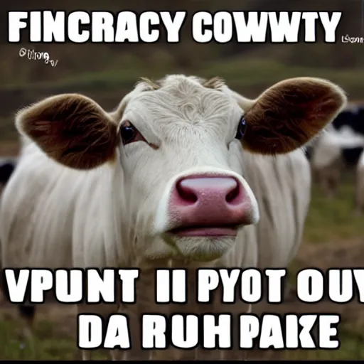 Image similar to funny cow meme
