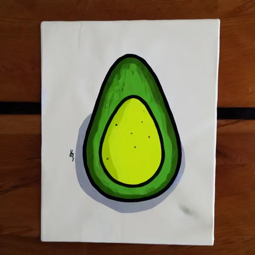 Prompt: avocado kawai art