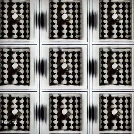 Image similar to It's 1:40 am and you get this great effect with the wall of the hotel across from ours. The whole vertical plate of waffles. The Goliath checkerboard. Certain squares emanate a flickering light--this indicates a TV on in an otherwise lightless room. Some bob in unison, on the same channel. Swathes of bobbing synchrony. Tomorrow, they will dine together in PJs and drab mess halls. They will never know they shared this flickering dance.