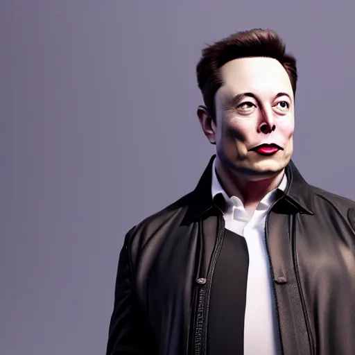 Image similar to 3d Elon Musk, octane render