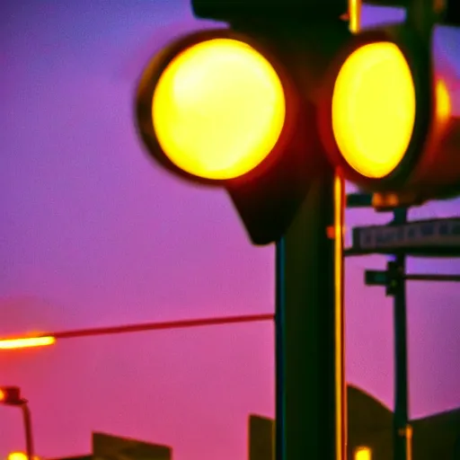 Prompt: And traffic lights, and pink headlights crossing. This city, which is clearer than a midnight nightmare. Good image quality.