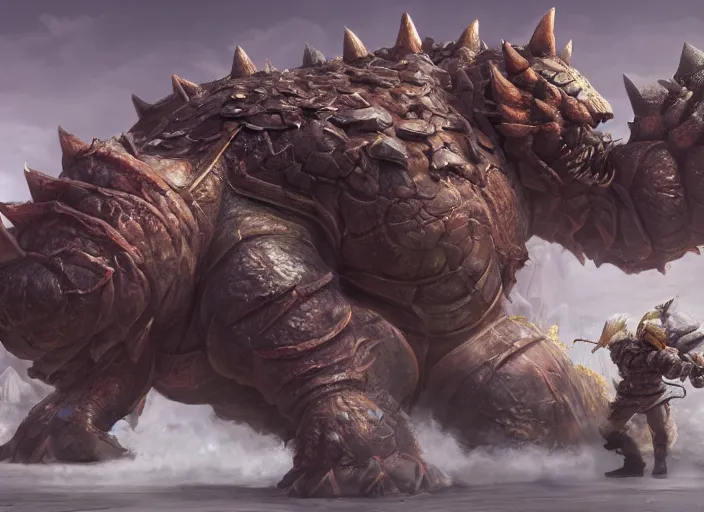 Prompt: detailed concept art of a huge giant bowser by cheng yi and luolin, artstation, artstationhd, detailed scales, bowser, bowser nintendo, koopa ( ( mario ) ) bcy. net, realistic.
