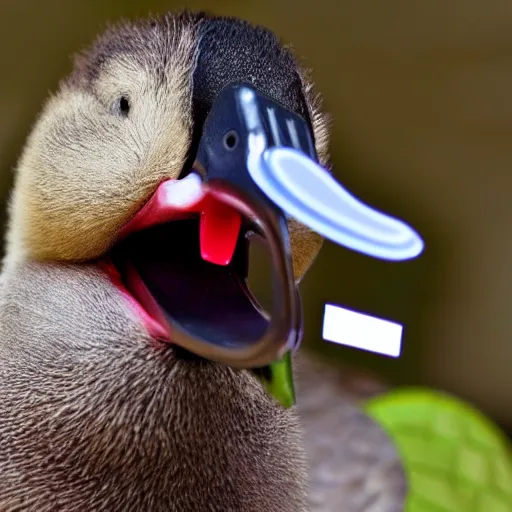 Image similar to duck brushing teeth