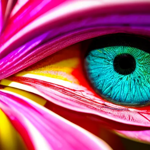 Image similar to beautiful eyes, colorful iris, macro photograph