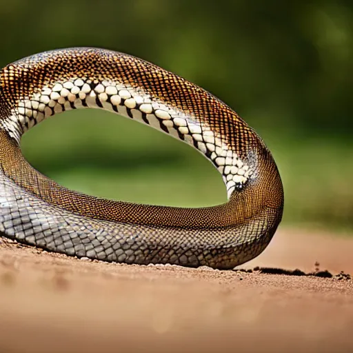 Prompt: a lion - snake - hybrid, animal photography