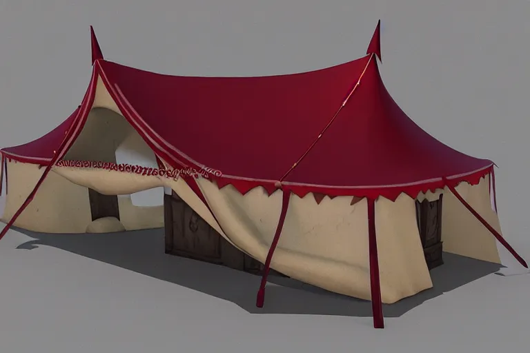 Image similar to 3d sculpt of a gothic circus tent, artstaton, League of Legends, red dead redemption2, overwatch, digital illustration