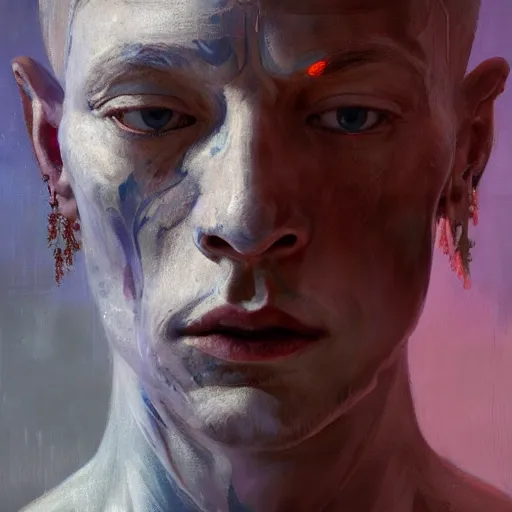 Prompt: Intricate five star White Spectral God facial portrait by Pablo Picasso and Greg Rutkowski, oil on canvas, HDR, cinematic, vibrant colors, photo realistic, hyperrealism,high detail, matte finish, high contrast, 3d depth, masterpiece, vivid colors, artstationhd